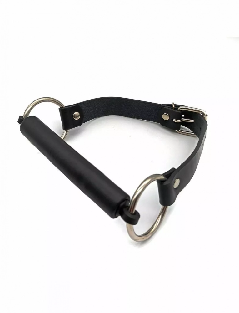 Трензель "Beastly" черный, кожа 