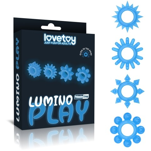 Набор эрекционных колец "Lumino Play" 4 шт 